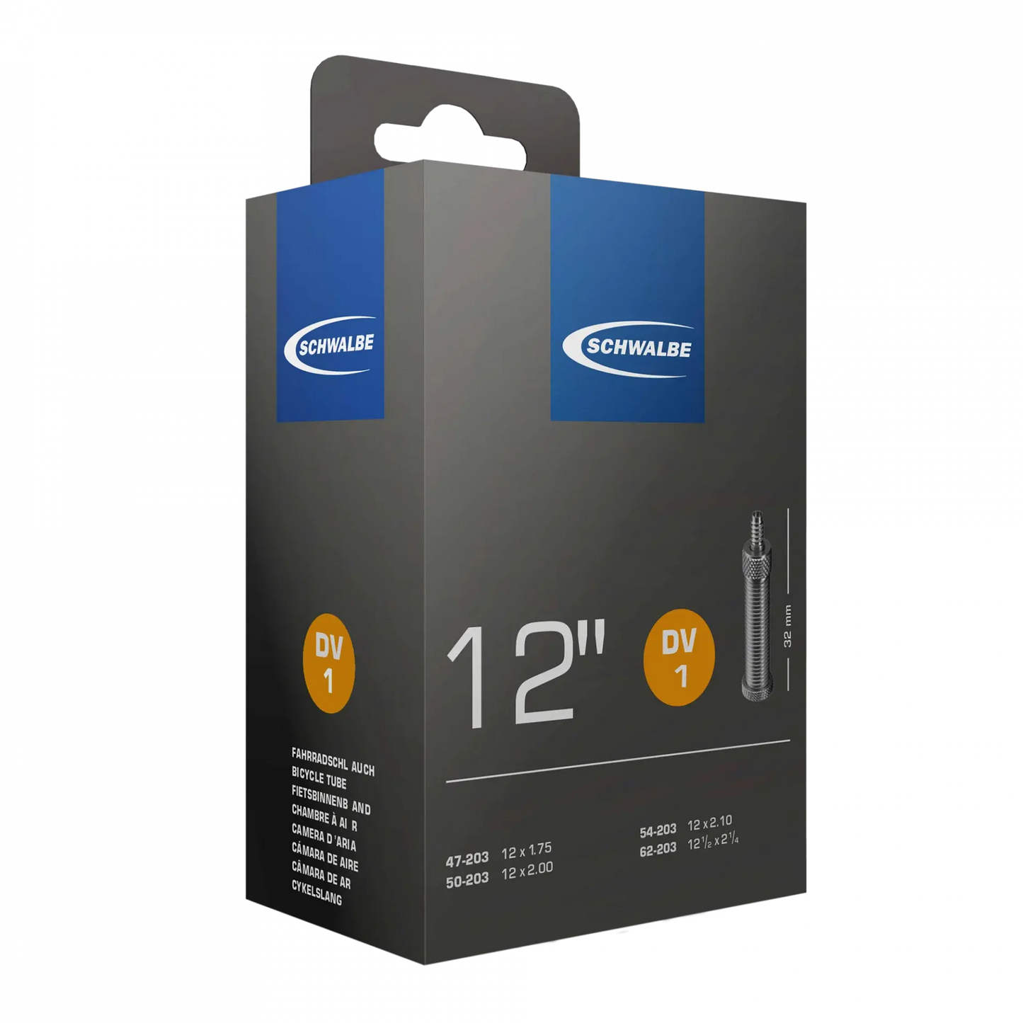 Original Schwalbe Schlauch Nr. 1 (12 / 12½ Zoll, DV 32mm) | Für Kinderwagen Schwalbe