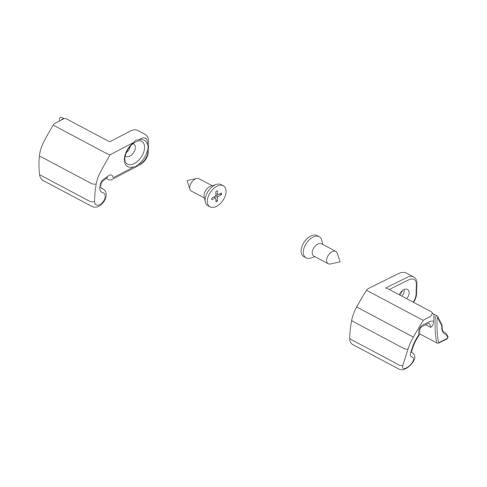 Thule Befestigung für Regenverdeck am Chariot Fahrradanhänger – Inkl. Schrauben