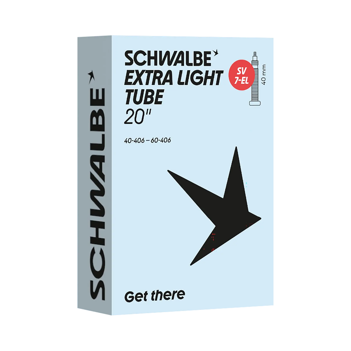 Original Schwalbe Schlauch Nr. 7EL Extra Leicht 20" (SV 40mm) | Für Fahrrad- & Hundeanhänger Schwalbe