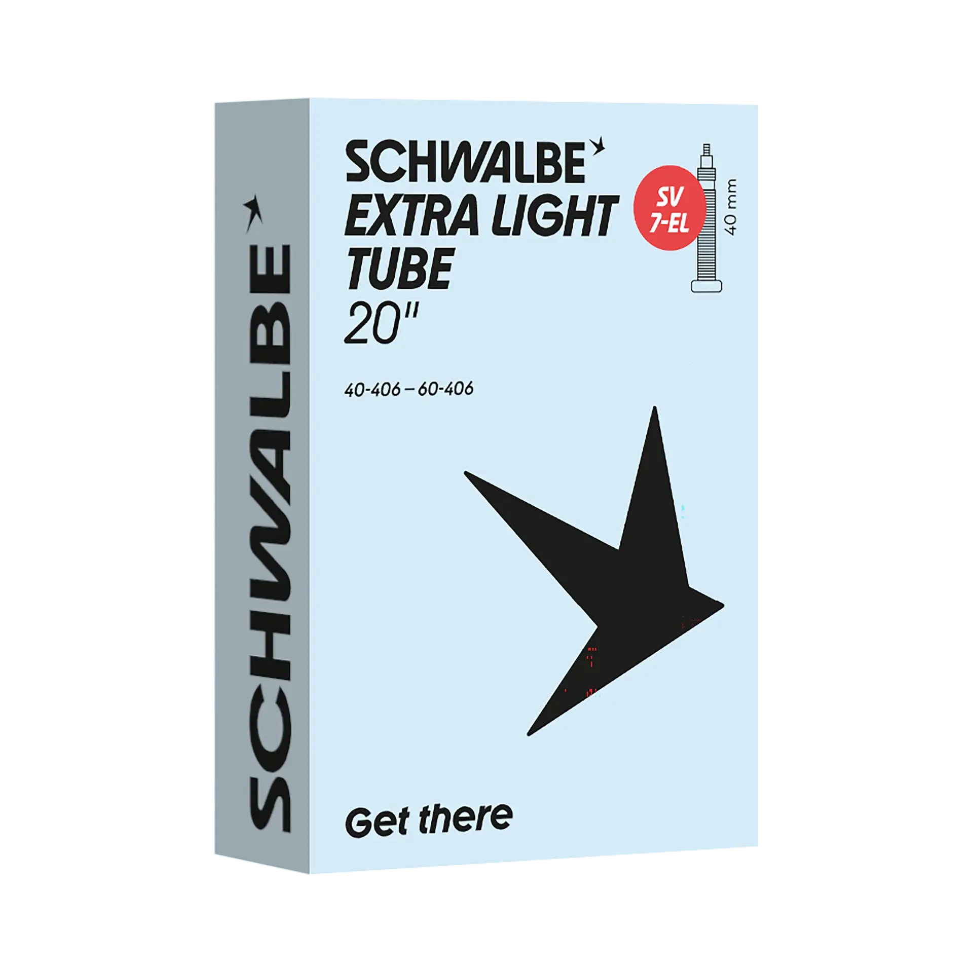 Original Schwalbe Schlauch Nr. 7EL Extra Leicht 20" (SV 40mm) | Für Fahrrad- & Hundeanhänger Schwalbe