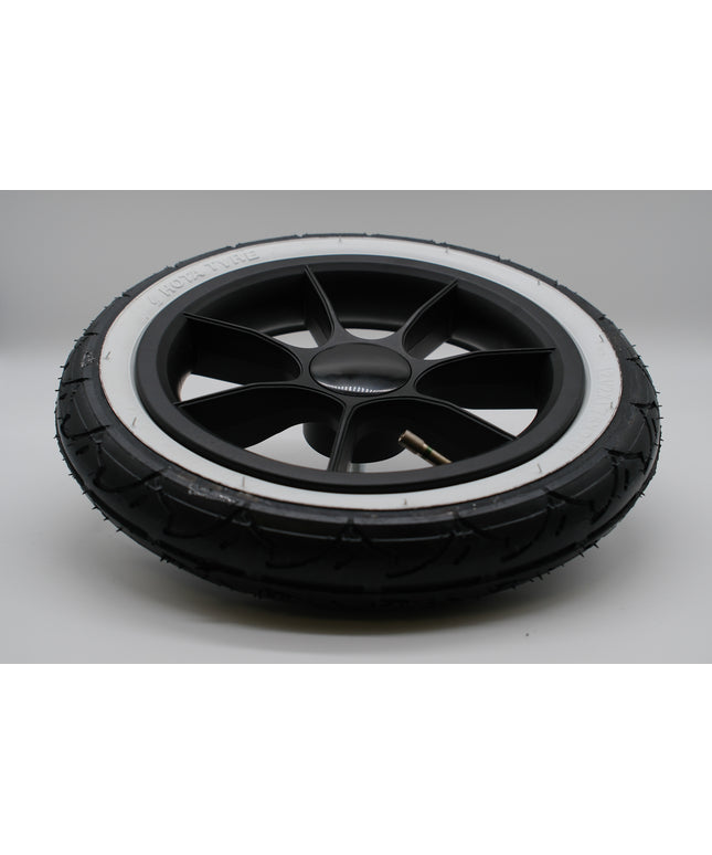 Moon Gio+ Rear Wheel Black/Whitewall, 12 inch (29 cm), Compatible with model year 2024 or older