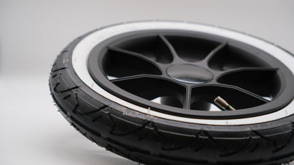 Moon Gio+ Rear Wheel Black/Whitewall, 12 inch (29 cm), Compatible with model year 2024 or older
