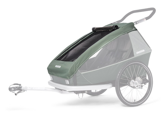 Croozer 2in1 Verdeck Jungle Green – Ersatzverdeck für Zweisitzer