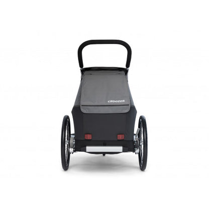 Croozer Kid Keeke 1 (Mountain Grey) – Fahrradanhänger & Buggy-Set, 1-Sitzer